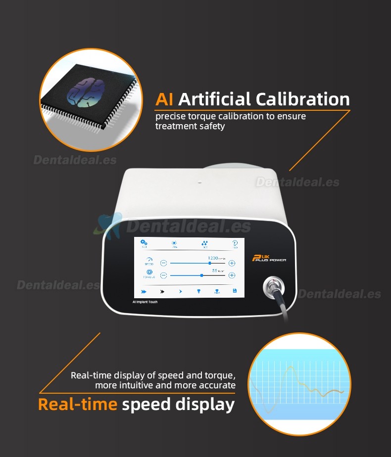 Pluspower®Ai Touch Sistema de cirugía de implante motor sin escobillas dental con contraángulo 20:1